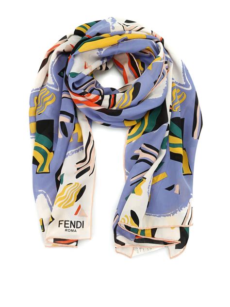 fendi foulard rasetto stampado|FENDI Scarves for Women .